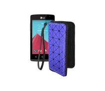 Купить - чехол для смартфона  Чехол-кошелек из экокожи для телефона LG Classic (L18VC) Синий ромб