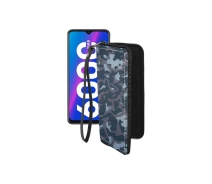 Купить - чехол для смартфона  Чехол-кошелек из экокожи для телефона Tecno Spark 6 Air Хаки-синий