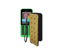 Купить - чехол для смартфона  Чехол-кошелек из экокожи для телефона Nokia 215 Золотой ромб