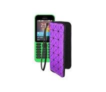 Купить - чехол для смартфона  Чехол-кошелек из экокожи для телефона Nokia 215 Фиолетовый ромб