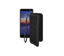 Купить - чехол для смартфона  Чехол-кошелек из экокожи для телефона Nokia 3.1a Черный ромб