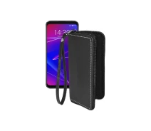 Купить - чехол для смартфона  Чехол-кошелек из экокожи для телефона Meizu 16th Черный глянец