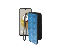 Купить - чехол для смартфона  Чехол-кошелек из экокожи для телефона Motorola Moto G73 5G Фэшн голубой