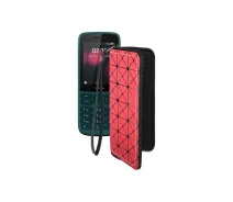 Купить - чехол для смартфона  Чехол-кошелек из экокожи для телефона Nokia 215 4G Красный ромб