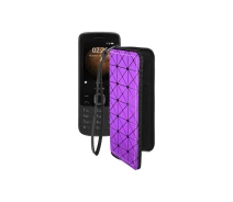 Купить - чехол для смартфона  Чехол-кошелек из экокожи для телефона Nokia 225 4G Фиолетовый ромб