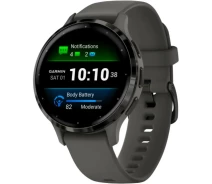 Купить - смарт-часы  Смарт-часы Garmin Venu 3S Slate S. Steel Bezel w. Pebble Grey Case and S. Band (010-02785-00)