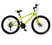 Купить - велосипед и аксессуар  Велосипед CrossBike 26'' Spark D-Al 2022 Рама 13'' neon yellow (26CJPr-004463)