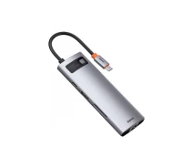 Купить - кардридер  Хаб Baseus Metal Gleam Series 8-in-1Type-C HUB Type-C to HDMI x 1+USB3.0 x 3+PD x 1+SD/TF x 1+VGA x 1 WKWG050013 Grey