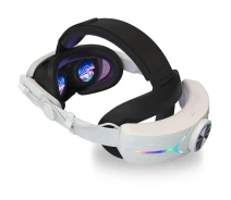 Купить - аксессуар для очков виртуальной реальности  Крепление на голову Oculus Quest 3 с аккумулятором 8000 mAh RGB Регулируемый Ремешок для VR очков Meta Quest 3 Head Strap RGB (Quest3-strap-RGB)
