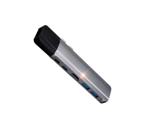 Купить - кардридер  Usb Hub Type C на HDMI 2 x USB 3.0 Ethernet LAN RJ 45 USB C Charging переходник адаптер Foxconn (A14927) (510018)