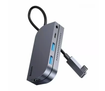 Купить - кардридер  USB-хаб Baseus Bend Angle No.7 Multifunctional Type-C HUB Converter(Upgrade) CAHUB-CWJ0G Space Grеy