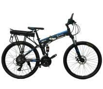 Купить - электровелосипеды  Электровелосипед складной E-motion 36V 18Ah 500W алюминиевая рама 17" черно-синий (ESE3618500A17SHS)