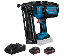 Купить - пневмостеплер  Аккумуляторный гвоздозабиватель Bosch Professional GNH 18V-64 M, 2 акб GBA 18V 4.0Ah, з/п GAL 18V-40