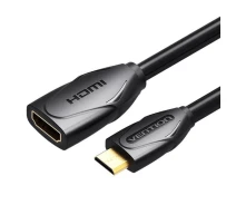 Купить - адаптер и кабель  Кабель удлинитель Vention mini-HDMI и HDMI M/F 4K 60 Гц, 1 м, черный (86666687)