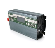 Купить - преобразователь напряжения  Инвертор напряжения Demuda DMDPSW-1500W, 12V/220V, 1500W с правильной синусоидой, 2 универсальные розетки, 2 USB, Rj 45, клемные провода, Q6 (29158)