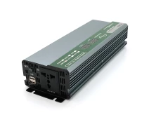 Купить - преобразователь напряжения  Инвертор напряжения Demuda DMDPSW-800W, 12V/220V, 800W с правильной синусоидой, 1 универсальная розетка, 2 USB, клемные провода, Q20 (29154)