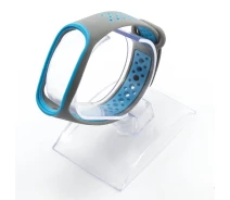 Купить - аксессуар к смарт-чсасам  Ремешок ArmorStandart Sieve для браслета Xiaomi Mi Band 3 / Mi Band 4 серо-голубой