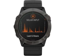 Купить - смарт-часы  Спортивные часы Garmin Fenix 6X Pro Solar Titanium Carbon Grey DLC with Black Band (010-02157-21/20) (213727)