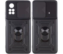 Купить - чехол для смартфона  Ударопрочный чехол Camshield Serge Ring for Magnet для Xiaomi Poco X4 Pro 5G (Черный) (1339806)
