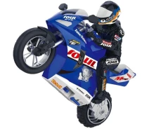Купить - радиоуправляемую игрушку  Радиоуправляемый мотоцикл для дрифта RC Motorcycle Stunt Drift six-axis Gyroscope Blue