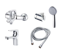 Купить - смеситель  Набор смесителей PERLA SPLIT (PSH404+PSH403+PSF1001+ PSH1850+ PSA2595) 10404-Д
