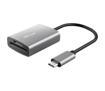 Купить - кардридер  Картридер Trust Dalyx Fast Aluminium USB-C Card Reader Dalyx Fast USB-C Card reader (24136)