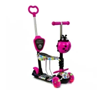 Купить - самоката  Самокат трехколесный Best Scooter 5в1 с защитным бампером PU колеса Коллаловый (56006)