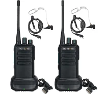 Купить - радиостанцию  Retevis RB629 Walkie Talkie с гарнитурой, сверхпрочная рация PMR446 с функцией беспроводного клонирования (1903321181)