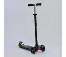 Купить - самоката  Самокат трехколесный MAXI "Best Scooter" пластмассовый, трубка руля алюминиевая Green/Black (74315)