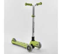 Купить - самоката  Самокат трехколесный Best Scooter складной алюминиевый руль, 4 колеса PU со светом Light green (102320)