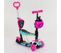 Купить - самоката  Самокат 5в1 Best Scooter (PU колеса с подсветкой) Абстракция Multicolor (84217)