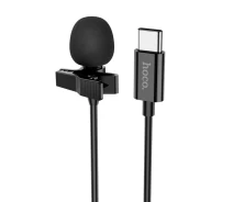 Купить - микрофон для караоке  Микрофон петличка Hoco L14 Type-C, 2m, Black