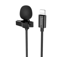 Купить - микрофон для караоке  Микрофон петличка Hoco L14 Lightning, 2m, Black