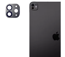 Купить - защитное стекло к планшету  Защитная рамка со стеклом Tempered Glass 2.5D для iPad Pro 13 2024 года на основную камеру black