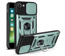 Купить - чехол для смартфона  Чехол Fiji Camera Defence для Apple iPhone SE 2022 бампер с защитой камеры и подставкой Green