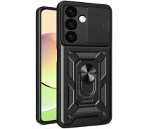 Купить - чехол для смартфона  Чехол Fiji Camera Defence для Samsung Galaxy S24 (S921) бампер с защитой камеры и подставкой Black