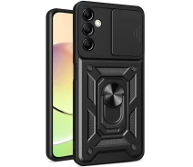 Купить - чехол для смартфона  Чехол Fiji Camera Defence для Samsung Galaxy M13 4G (M135) бампер с защитой камеры и подставкой Black