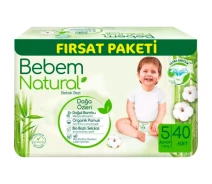 Купить - подгузник  Подгузники Bebem Natural 5 Junior 11-18 кг 40 шт (8690536831975) (801473-01)