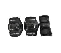Купить - комплект защитной экипировки  Набор из 6-ти протекторов WORKER Kinder - размер L / черные (16-1L)