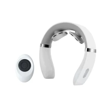 Купить - массажер  Массажер миостимулятор для шеи с горячим компрессором и пультом ДУ MASSAGGIO Белый (M-B6)