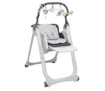 Купить - стульчик для кормления  Стульчик для кормления Chicco Polly Magic Relax New, серо-черный
