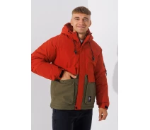Купить - куртку мужскую  Куртка однотонная мужская Remain 3128 L Оранжевый (2000990563682)