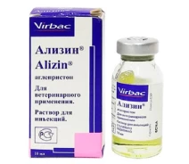 Купить - ветеринарный препарат для сельскохозяйственных животных  Раствор для инъекций Ализин для прерывания беременности у животных 10 мл Virbac