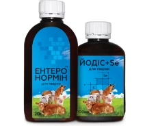 Купить - ветеринарный препарат для сельскохозяйственных животных  Пробиотик Энтеронормин Йодис+Se для животноводства 20 г+100 мл СГП МБС