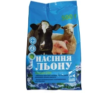 Купить - ветеринарный препарат для сельскохозяйственных животных  Семена льна профилактика и лечение заболеваний органов пищеварения 500 г O.L.KAR