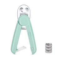 Купить - инструмент для груминга  Когтерез для стрижки и ухода за когтями домашних животных: собак и котов Pet Nail Clipper / Встроенная пилочка / LED фонарик на батарейках (в комплекте) / Кусачки