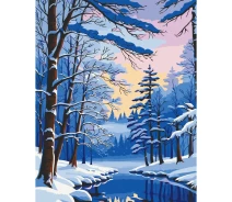 Купить - картину по номерам  Картина по номерам "Зимний лес" Art Craft 11048-AC 40х50 см