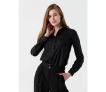 Купить - женскую рубашку  Рубашка женская No Brand 694 baza 3XL Черный (2000990485748)