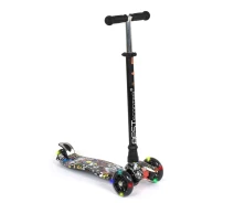 Купить - самоката  Детский трехколесный самокат Best Scooter A 24642 ​​/779-1386 MAXI со светящимися колесами и съемным рулем, Граффити 2
