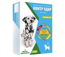 Купить - противопаразитарное средство для собаки  Капли на холку для собак 10-20 кг Контр Удар 1,5 мл профилактика и лечение при поражении эктопаразитами №3 Круг